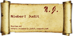 Nieberl Judit névjegykártya